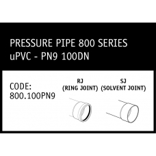 Marley uPVC 800 Series PN9 100DN Pipe - 800.100PN9